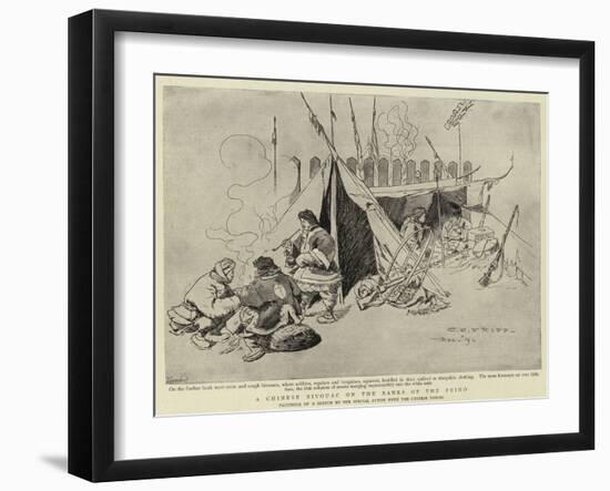 A Chinese Bivouac on the Banks of the Peiho-Charles Edwin Fripp-Framed Giclee Print