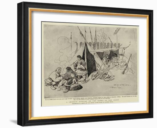 A Chinese Bivouac on the Banks of the Peiho-Charles Edwin Fripp-Framed Giclee Print