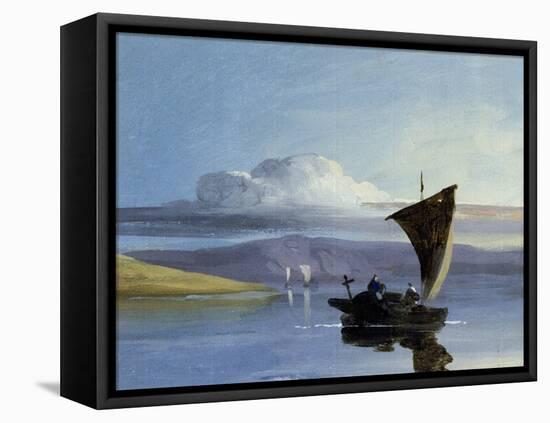 A Chinese Junk-George Chinnery-Framed Premier Image Canvas