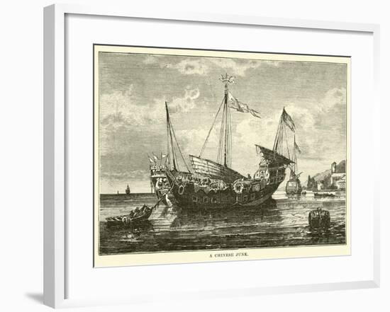 A Chinese Junk-null-Framed Giclee Print