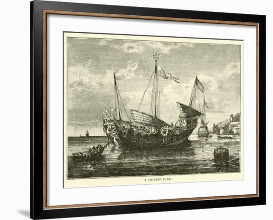 A Chinese Junk-null-Framed Giclee Print