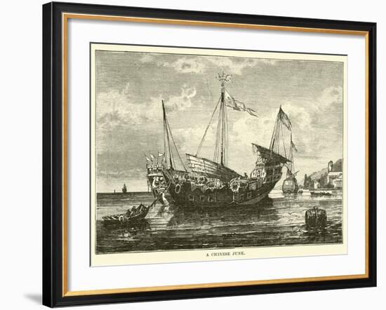 A Chinese Junk-null-Framed Giclee Print