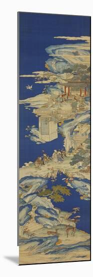 A Chinese Kesi Coloured Silk Panel Depicting Daoist Immortals-null-Mounted Giclee Print
