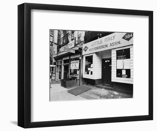 A Chinese Laundromat is Seen Next Door to the Offices of the Little Italy Restoration Association-null-Framed Photographic Print