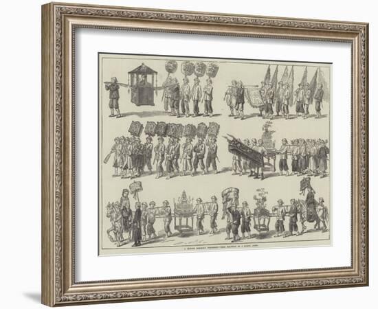 A Chinese Marriage Procession-null-Framed Giclee Print