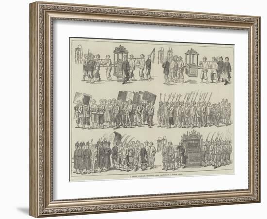 A Chinese Marriage Procession-null-Framed Giclee Print