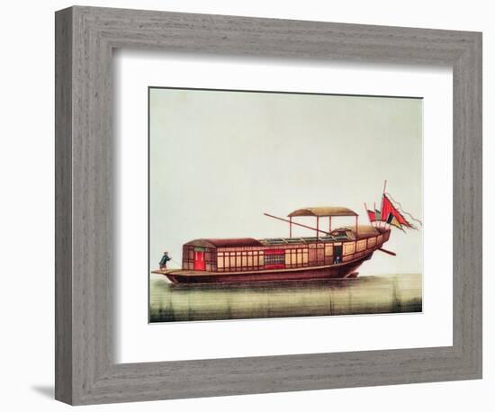 A Chinese Sampan, Qianlong Period (1736-96)-null-Framed Giclee Print