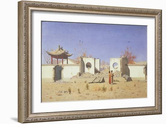 A Chinese Temple Ruin in Akkent, 1869-1870-Vasili Vasilyevich Vereshchagin-Framed Giclee Print