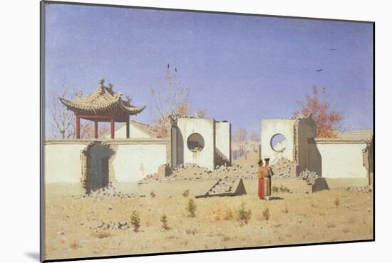 A Chinese Temple Ruin in Akkent, 1869-1870-Vasili Vasilyevich Vereshchagin-Mounted Giclee Print