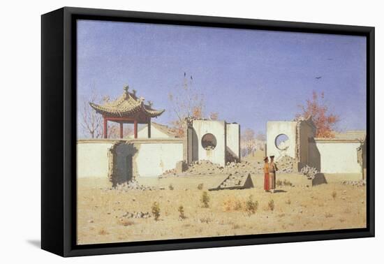 A Chinese Temple Ruin in Akkent, 1869-1870-Vasili Vasilyevich Vereshchagin-Framed Premier Image Canvas