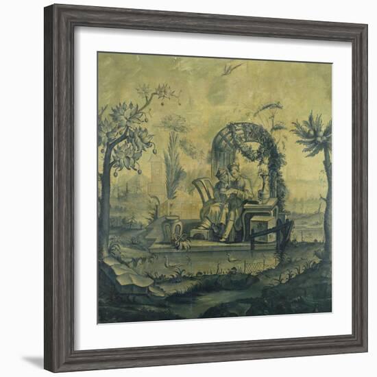 A Chinoiserie Panel in the Manner of Jean Pillement (1728-1808), 19th Century-null-Framed Giclee Print