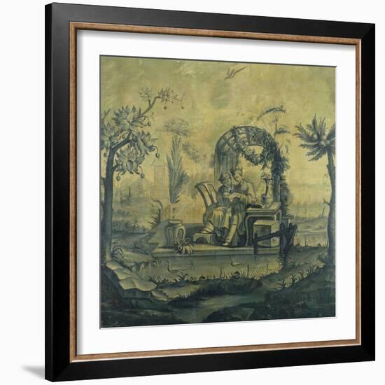 A Chinoiserie Panel in the Manner of Jean Pillement (1728-1808), 19th Century-null-Framed Giclee Print