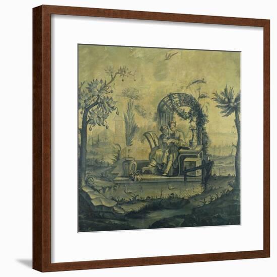 A Chinoiserie Panel in the Manner of Jean Pillement (1728-1808), 19th Century-null-Framed Giclee Print