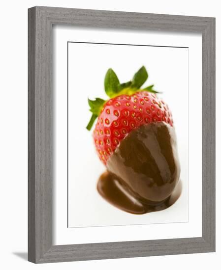 A Chocolate-Dipped Strawberry-Greg Elms-Framed Photographic Print