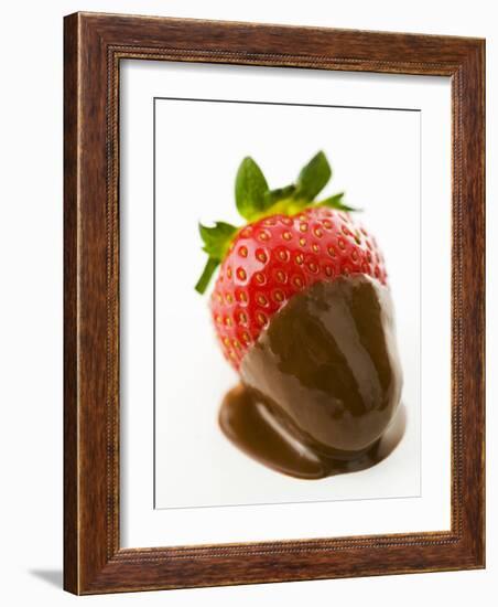 A Chocolate-Dipped Strawberry-Greg Elms-Framed Photographic Print