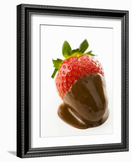 A Chocolate-Dipped Strawberry-Greg Elms-Framed Photographic Print