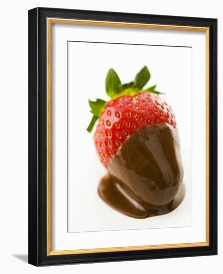 A Chocolate-Dipped Strawberry-Greg Elms-Framed Photographic Print