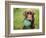 A Chocolate Labrador Holds a Green Ball-John Kershner-Framed Photographic Print