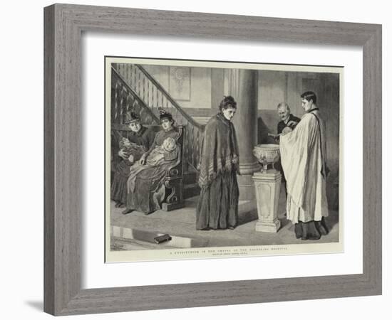 A Christening in the Chapel of the Foundling Hospital-Robert Barnes-Framed Giclee Print