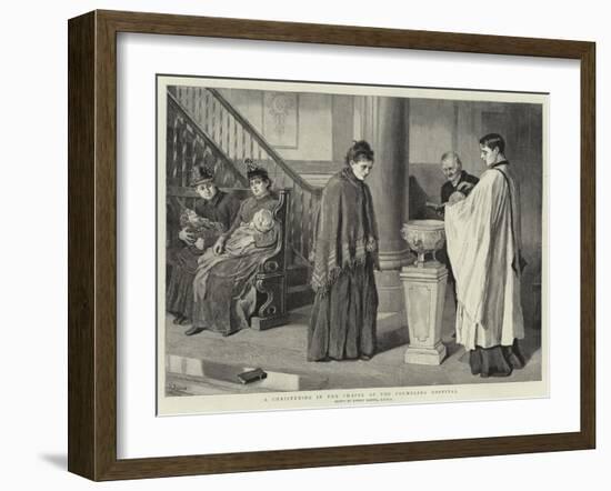 A Christening in the Chapel of the Foundling Hospital-Robert Barnes-Framed Giclee Print