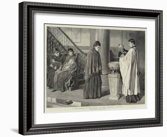 A Christening in the Chapel of the Foundling Hospital-Robert Barnes-Framed Giclee Print