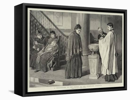 A Christening in the Chapel of the Foundling Hospital-Robert Barnes-Framed Premier Image Canvas