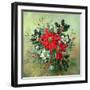 A Christmas Arrangement with Holly, Mistletoe and Other Winter Flowers-Albert Williams-Framed Giclee Print