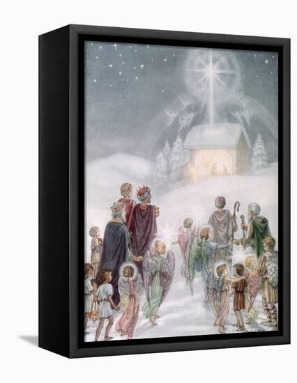 A Christmas Card from a Watercolour-Daphne Allan-Framed Premier Image Canvas