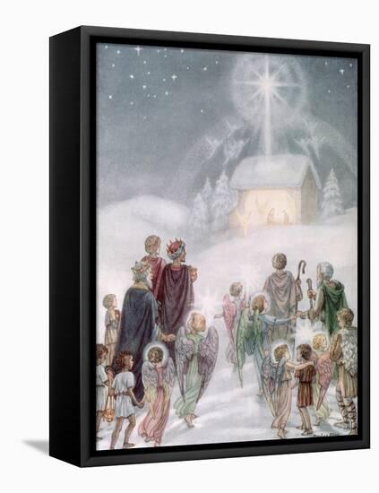 A Christmas Card from a Watercolour-Daphne Allan-Framed Premier Image Canvas