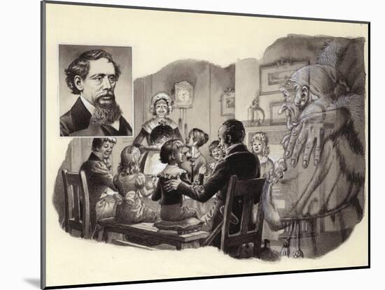 A Christmas Carol by Charles Dickens-Pat Nicolle-Mounted Giclee Print