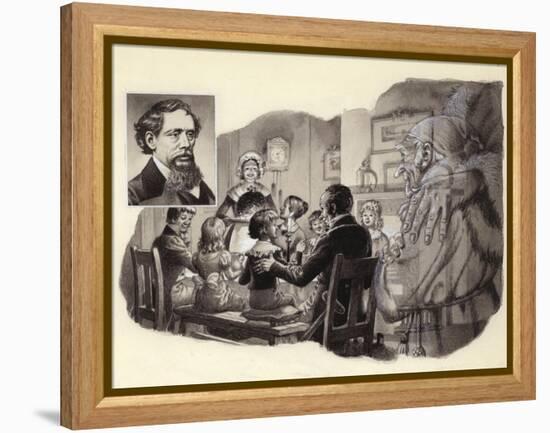 A Christmas Carol by Charles Dickens-Pat Nicolle-Framed Premier Image Canvas