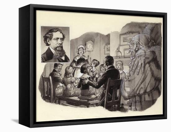 A Christmas Carol by Charles Dickens-Pat Nicolle-Framed Premier Image Canvas