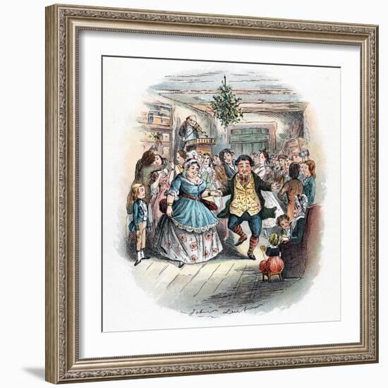 A Christmas Carol: Mr Fezziwig's Ball, 1843-John Leech-Framed Giclee Print