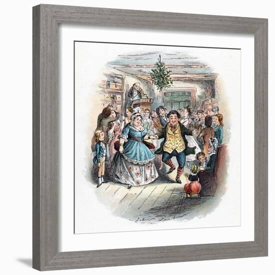 A Christmas Carol: Mr Fezziwig's Ball, 1843-John Leech-Framed Giclee Print