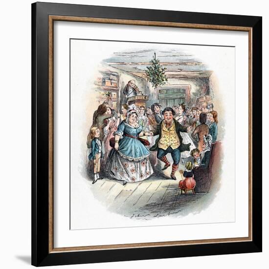 A Christmas Carol: Mr Fezziwig's Ball, 1843-John Leech-Framed Giclee Print