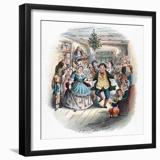 A Christmas Carol: Mr Fezziwig's Ball, 1843-John Leech-Framed Giclee Print