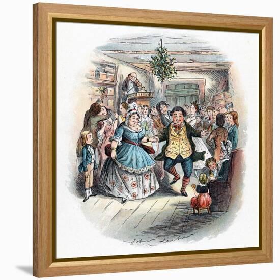 A Christmas Carol: Mr Fezziwig's Ball, 1843-John Leech-Framed Premier Image Canvas