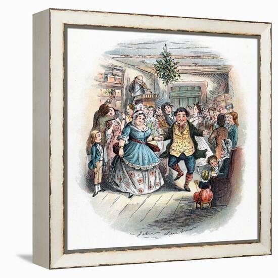 A Christmas Carol: Mr Fezziwig's Ball, 1843-John Leech-Framed Premier Image Canvas