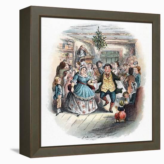 A Christmas Carol: Mr Fezziwig's Ball, 1843-John Leech-Framed Premier Image Canvas