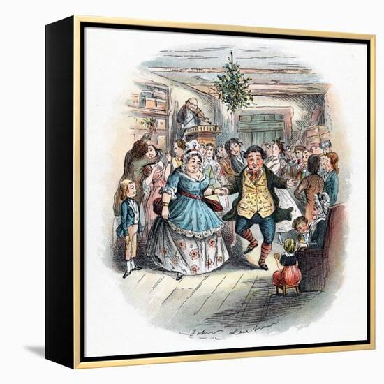 A Christmas Carol: Mr Fezziwig's Ball, 1843-John Leech-Framed Premier Image Canvas