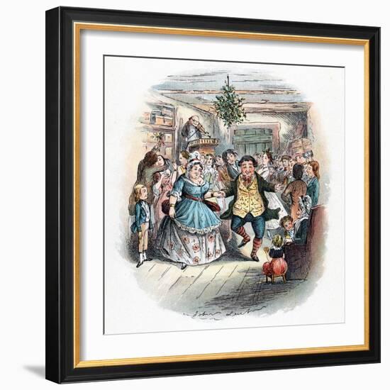 A Christmas Carol: Mr Fezziwig's Ball, 1843-John Leech-Framed Premium Giclee Print