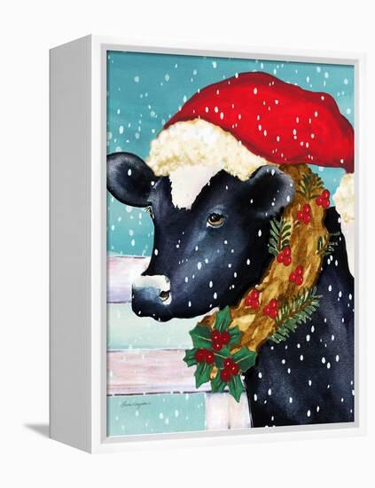 A Christmas Cow-Laurie Korsgaden-Framed Premier Image Canvas