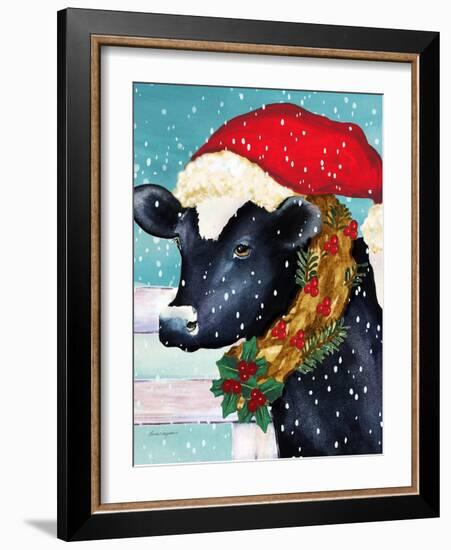 A Christmas Cow-Laurie Korsgaden-Framed Giclee Print