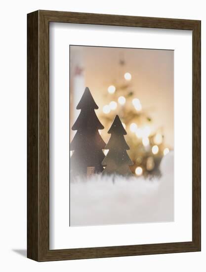 A Christmas Decoration with Christmas Tree in Warm Atmosphere-Petra Daisenberger-Framed Photographic Print