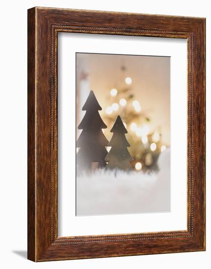 A Christmas Decoration with Christmas Tree in Warm Atmosphere-Petra Daisenberger-Framed Photographic Print