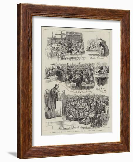 A Christmas Dinner Given by Actors to Poor Children in Lambeth-Harry Hamilton Johnston-Framed Giclee Print