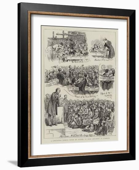 A Christmas Dinner Given by Actors to Poor Children in Lambeth-Harry Hamilton Johnston-Framed Giclee Print