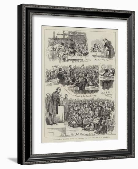 A Christmas Dinner Given by Actors to Poor Children in Lambeth-Harry Hamilton Johnston-Framed Giclee Print