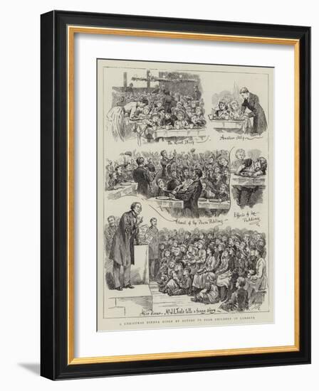 A Christmas Dinner Given by Actors to Poor Children in Lambeth-Harry Hamilton Johnston-Framed Giclee Print