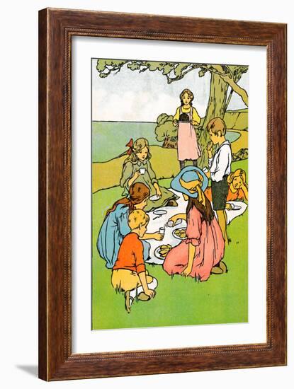 'A Christmas Dinner in New Zealand', 1912-Charles Robinson-Framed Giclee Print